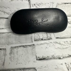 Ray Ban hard case Sunglasses Eye Glasses flip top gray velvet interior